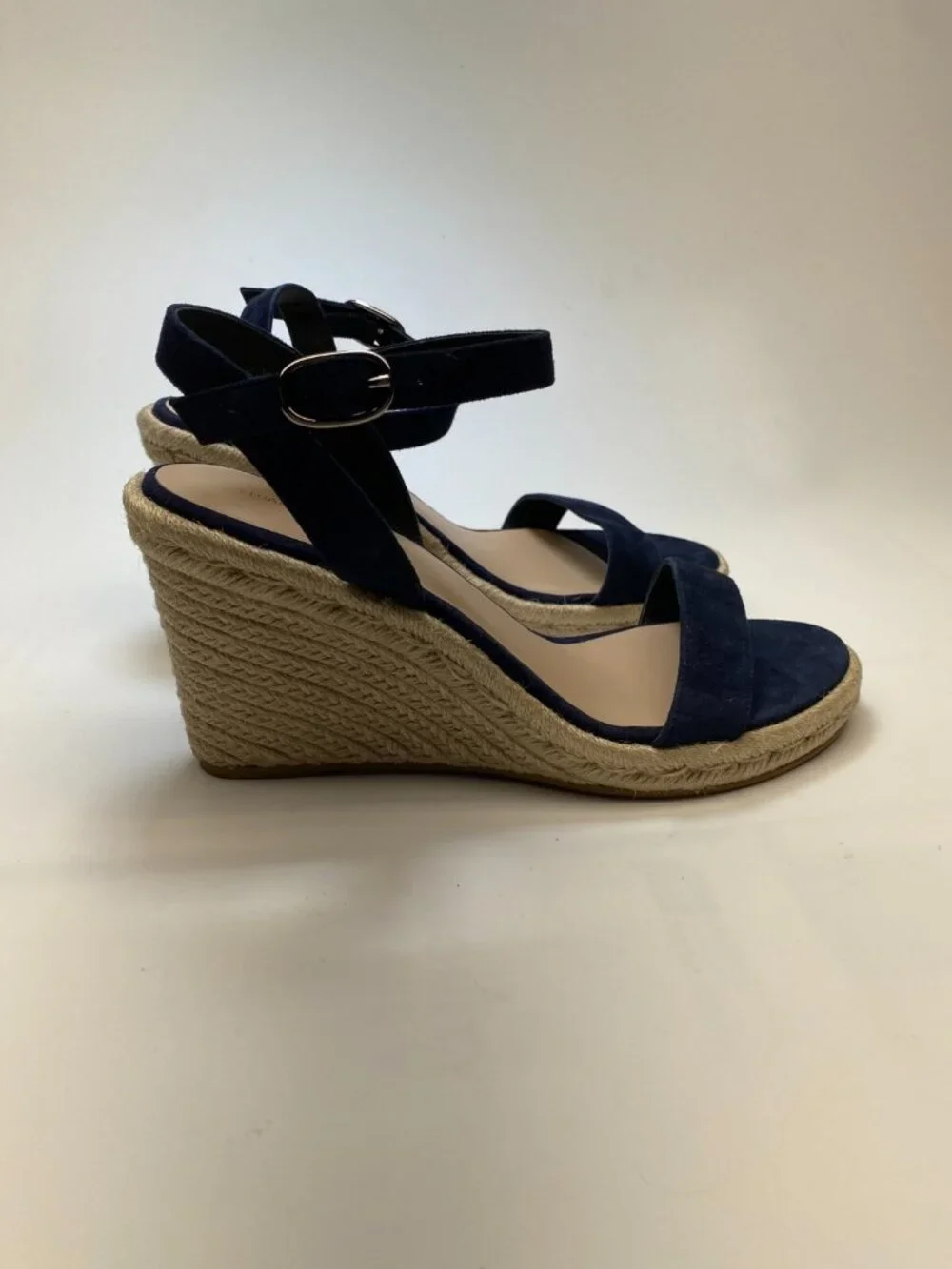 Stuart Weitzman Womens Teddi Blue Espadrille Wedge Sandals Sz 11